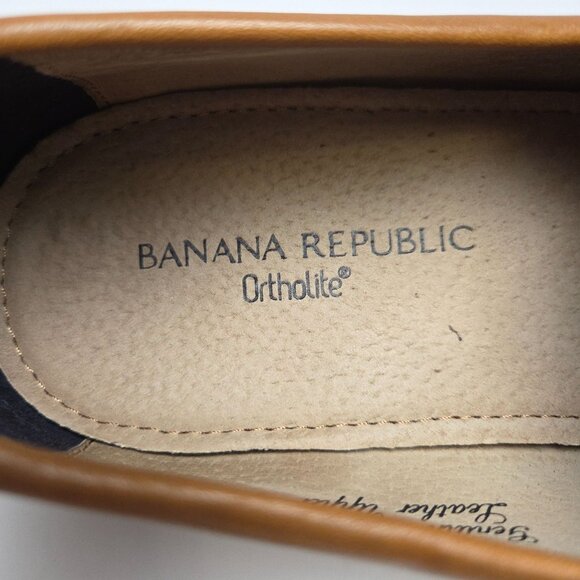 Banana Republic Dellbrook Leather Loafers + Box Ortholite Insole Brown Mens 8.5 - Picture 7 of 11